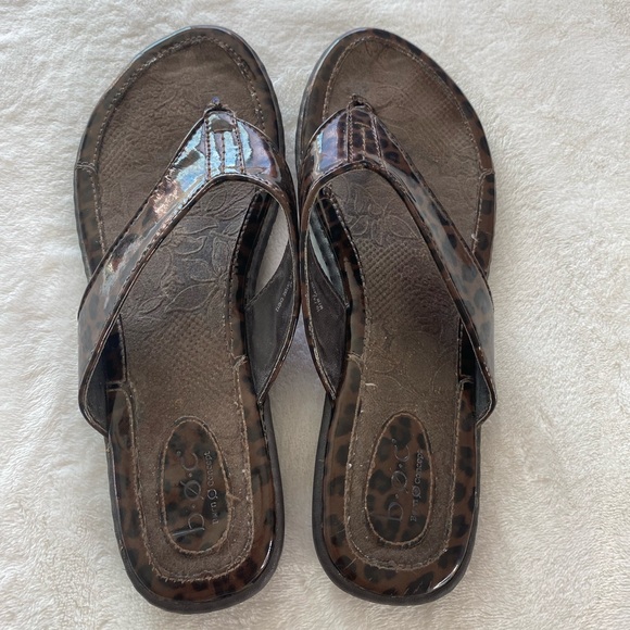 Black & Brown Animal Print Sandals - Picture 3 of 6